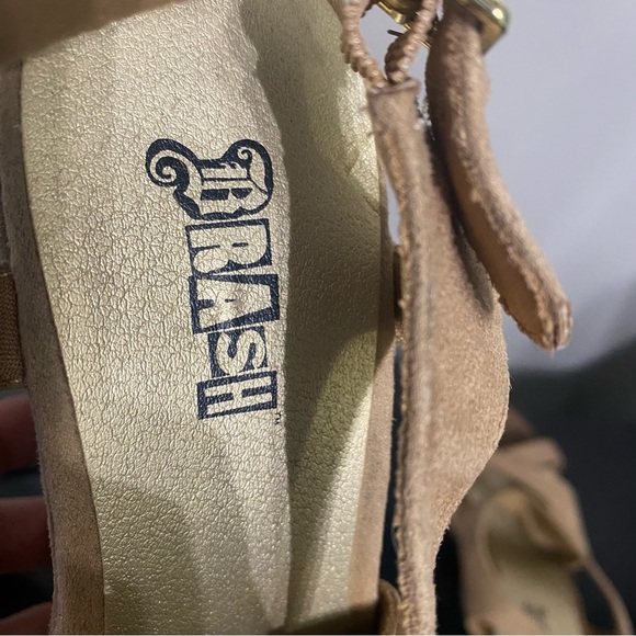 Brash La Wedge Platform Sandals Women Sz. 6.5 Tan - Picture 2 of 12